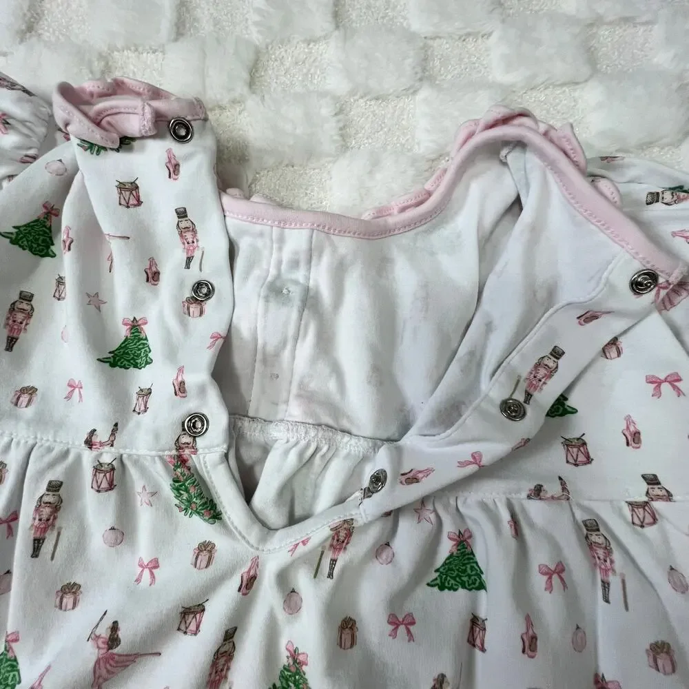 Baby Loren Girls Nightgown Dress Ballet Ruffle Long Sleeve Size 8 Lounge Style